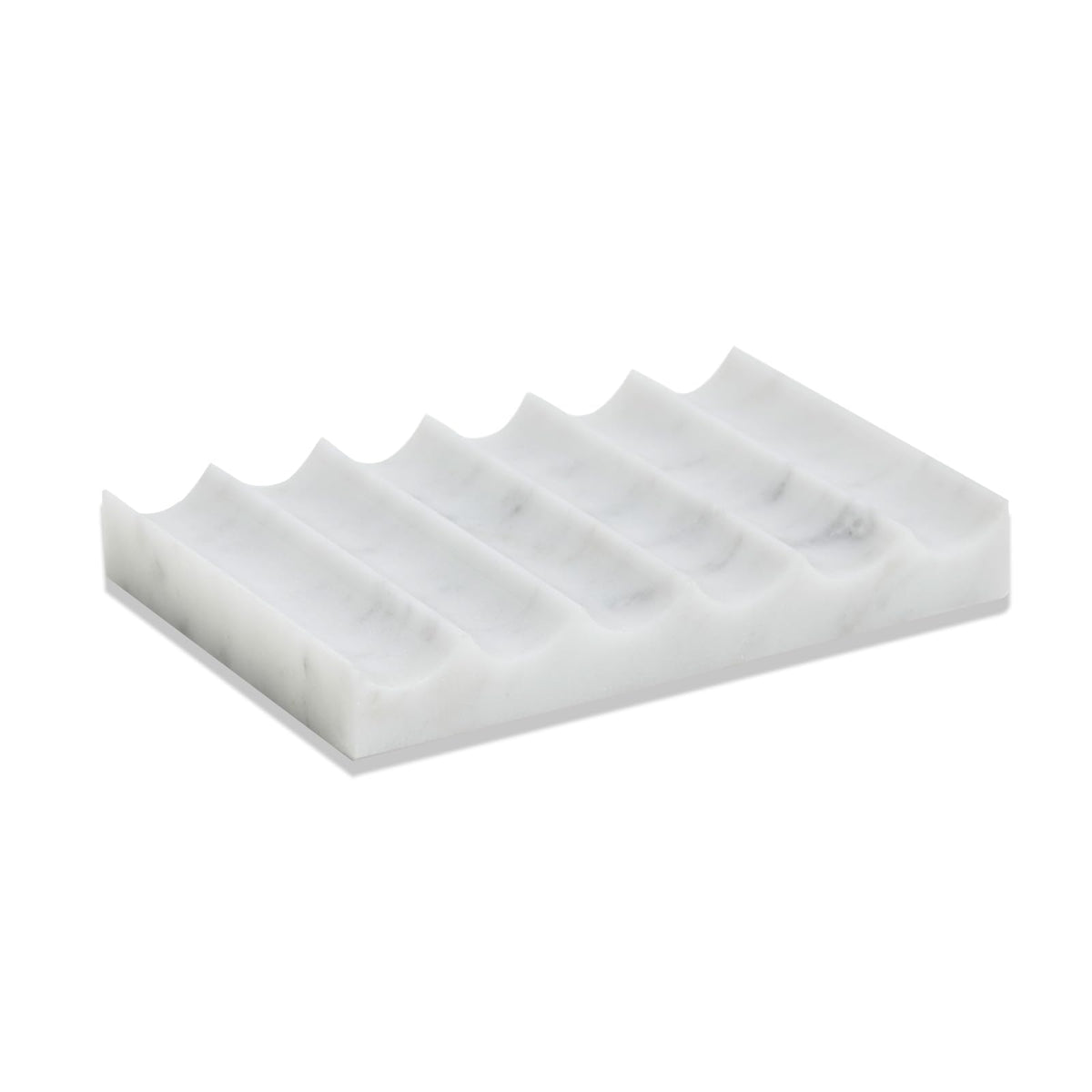 Luxurious Marble Soap Dish Jewelry Ring Tray - Rectangle Stone Soap Tray & Saver for Shower – Self Draining Soap Holder for Bathroom, Kitchen, Beige Travertine (Pink/Cream Rose)