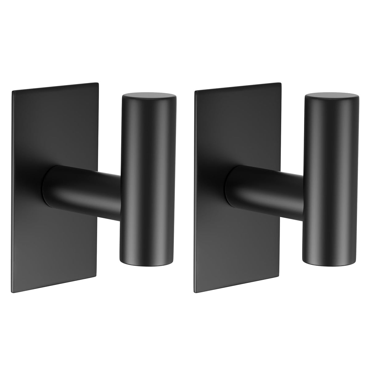 VAEHOLD Wall Towel Hooks, Heavy Duty Sticky Holder Waterproof Towel Hooks for Hanging Coat, Clothes, Closet Hook Wall Mount for Kitchen (Silver, 2 Pack)