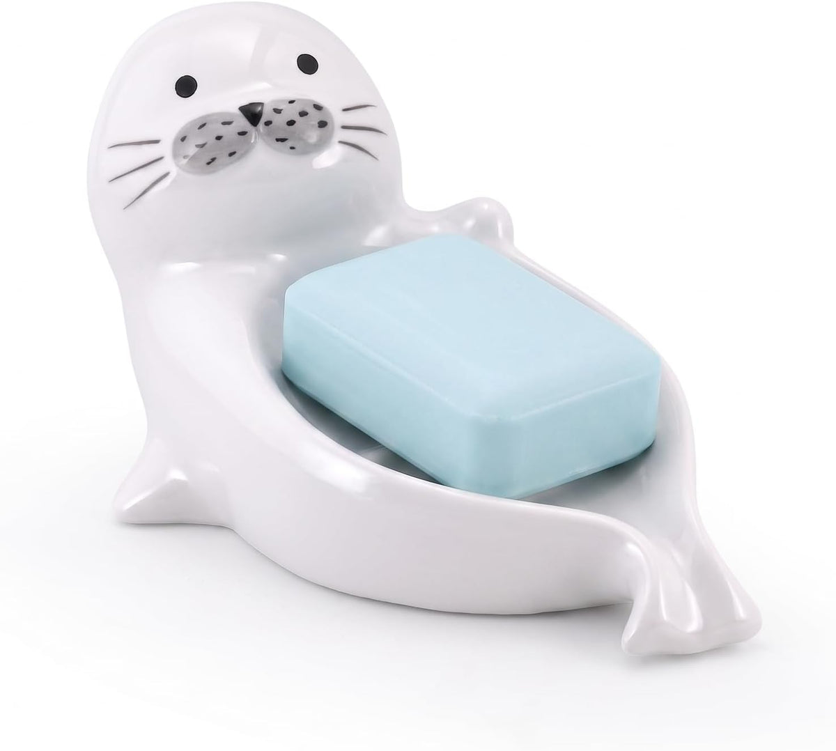 Soap Dish Self Draining Sponge Holder for Bathroom Sink Kitchen