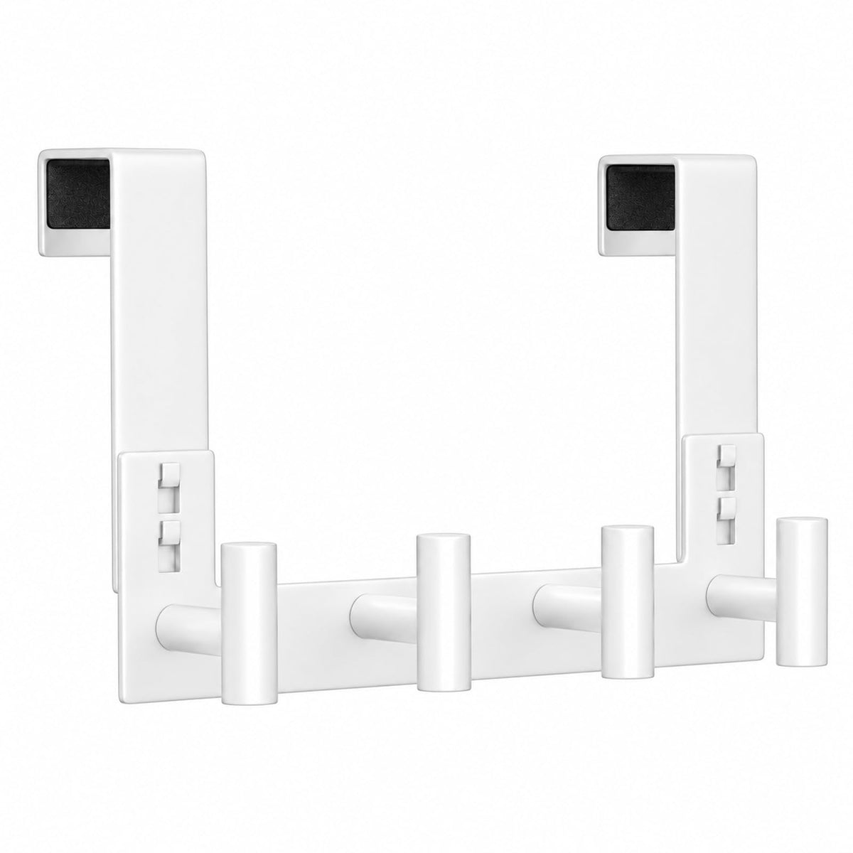 Stainless Steel Over The Door Hooks Heavy Duty, Bathroom Towel Holder Door Mount Coat Rack Towel Rack for Bedroom, Doors Hangers Towel Hooks for Bathroom Dorm Essentials (Black, 2 Pack)
