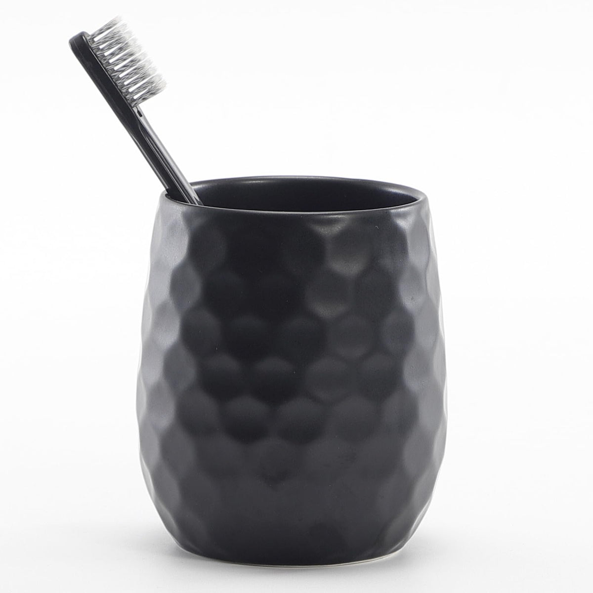 Ceramic Honeycomb Toothbrush Holders for Bathrooms - White Toothbrush Holders, Reusable Toothbrush Cups, Bathroom Tumbler Cups, Mouthwash Cups, Bathroom Counter Organizer