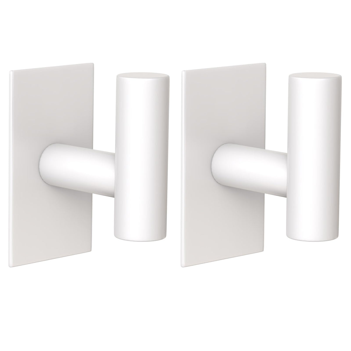 VAEHOLD Wall Towel Hooks, Heavy Duty Sticky Holder Waterproof Towel Hooks for Hanging Coat, Clothes, Closet Hook Wall Mount for Kitchen (Chrome, 2 Pack)