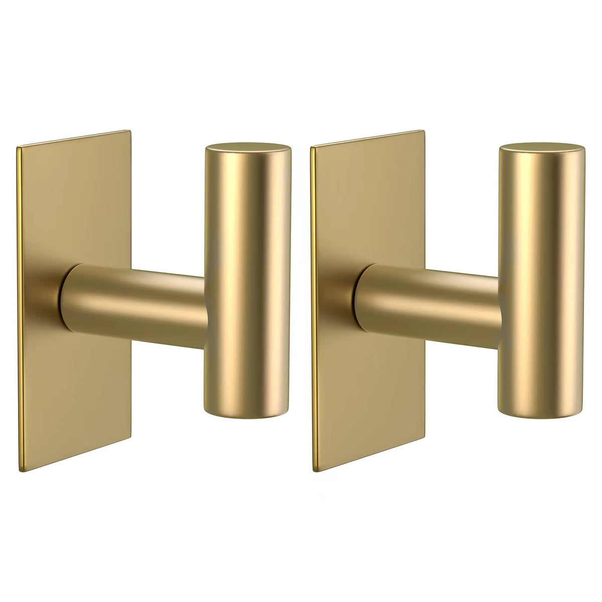 VAEHOLD Wall Towel Hooks, Heavy Duty Sticky Holder Waterproof Towel Hooks for Hanging Coat, Clothes, Closet Hook Wall Mount for Kitchen (Chrome, 2 Pack)