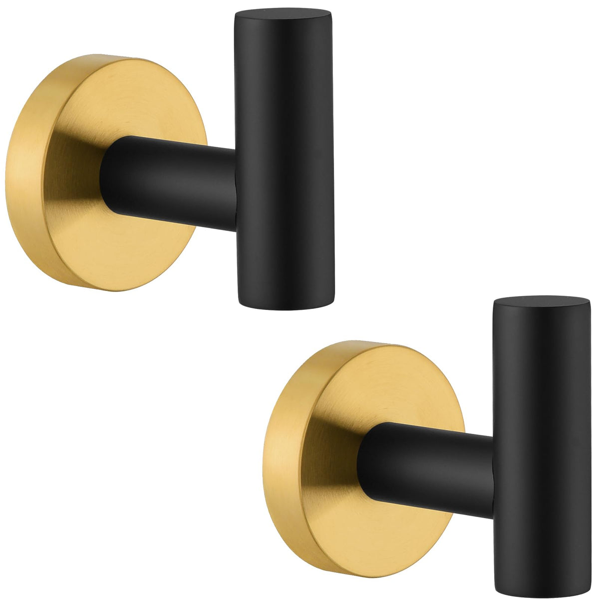 APLusee Brushed Nickel Bathroom Towel Hooks, 2 Pack, 304 Stainless Steel