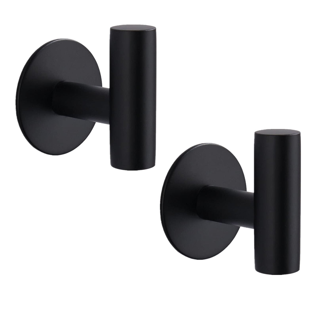 Bntuk Adhesive Hooks Heavy Duty Wall Hooks Stainless Steel Waterproof Shower Hooks, Adhesive Holders Coat Hooks for Hanging, Wall Mounted Towel Hooks for Bathroom Kitchen - 2 Pack