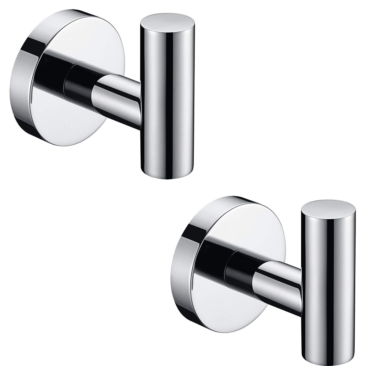 Nolimas Bathroom Towel Hooks SUS 304 Stainless Steel Coat Hook Round Clothes Towel Coat Robe Hook Cabinet Closet Door Sponges Holder for Bath Kitchen Garage Hotel,Wall Mounted,Brushed Gold,2Pack