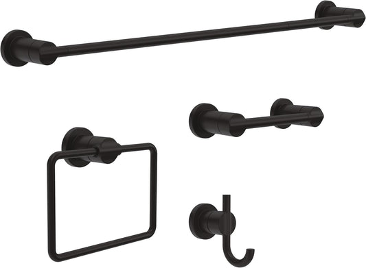 Delta Double Towel Hook for Bathroom or Kitchen| Matte Black | Nicoli Accessories