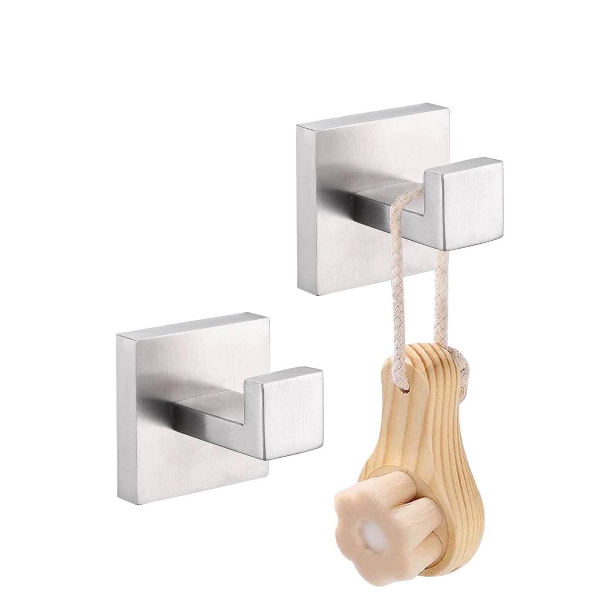 LANC Black Towel Hook for Bathroom Wall Hook, Heavy Duty SUS304 Stainless Steel Kitchen/Bathroom Hook, Matte Black Robe Hook for Hanging Towels,Clothes,Coat,Sponges, A8805MB