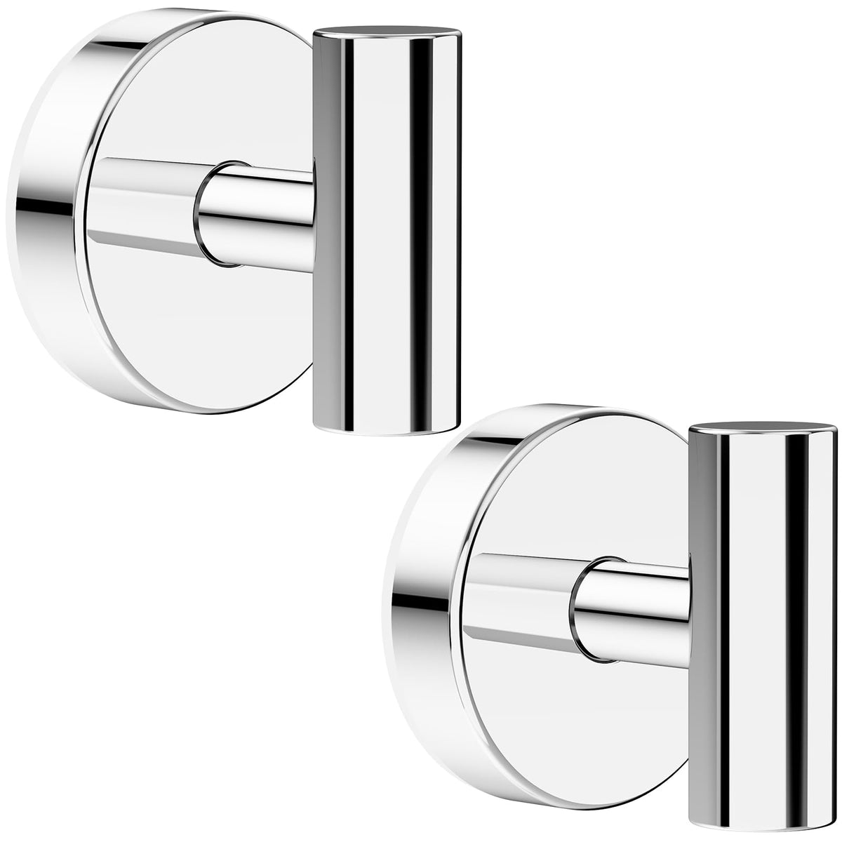 Bntuk Suction Cup Hooks, Removable Shower Hooks for Inside Shower – Towel Hooks for Bathroom Window Glass Mirror Tile, Bath Robe Looafh Hook for Hanging – Waterproof & Rustproof, Black (2 Pack)