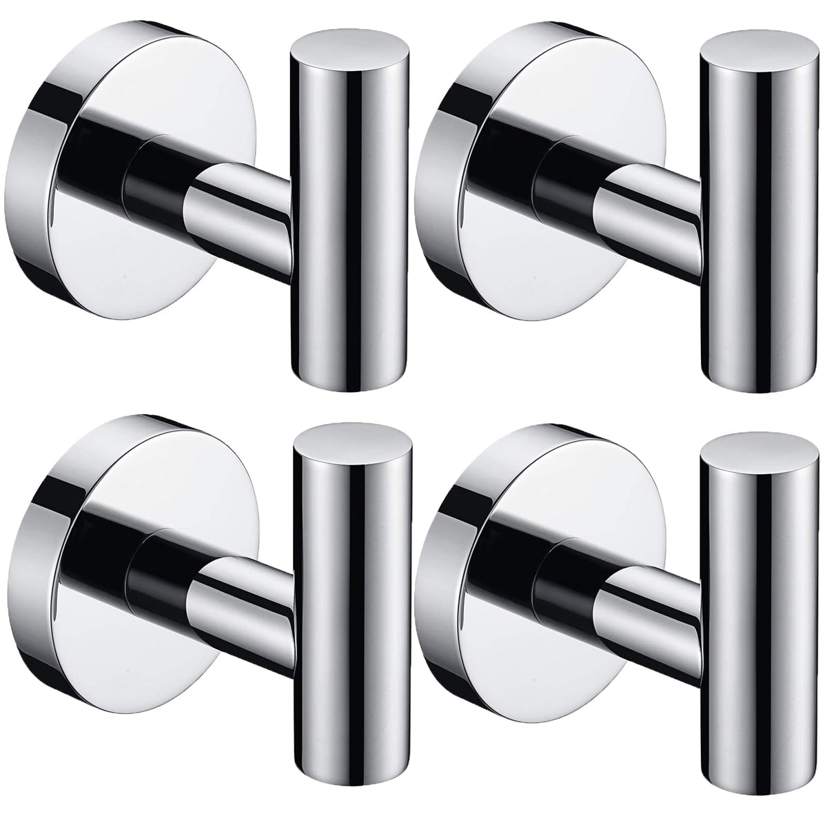 Nolimas Bathroom Towel Hooks SUS 304 Stainless Steel Coat Hook Round Clothes Towel Coat Robe Hook Cabinet Closet Door Sponges Holder for Bath Kitchen Garage Hotel,Wall Mounted,Brushed Gold,2Pack