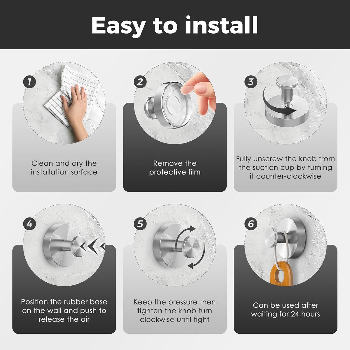 Shower Hooks for Inside Shower,Suction Cup Hooks for Glass Window,Removable Towel Hooks for Bathrooms,4 Packs(Silver)