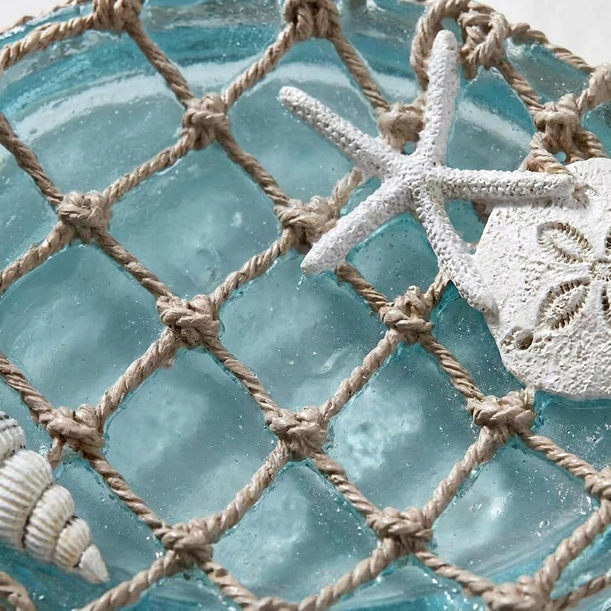 Avanti Linens - Seaglass Soap Dish, Hand Painted Resin Soap Holder