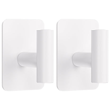 Large Heavy Duty Adhesive Wall Hooks - 26lb Max, Stainless Steel Waterproof Towel Hooks for Hanging Towel, Coat, Robe, Sticky Hooks for Use in Bathroom, Shower, Kitchen, Door(Black, 4 Pack)