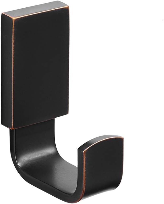 BESy Brass Towel Hook, Bathroom Robe Coat Clothes Hook, Oil Rubbed Bronze
