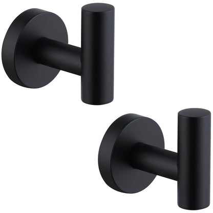 APLusee Brushed Nickel Bathroom Towel Hooks, 2 Pack, 304 Stainless Steel