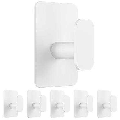 Large Heavy Duty Adhesive Wall Hooks - 26lb Max, Stainless Steel Waterproof Towel Hooks for Hanging Towel, Coat, Robe, Sticky Hooks for Use in Bathroom, Shower, Kitchen, Door(Black, 4 Pack)