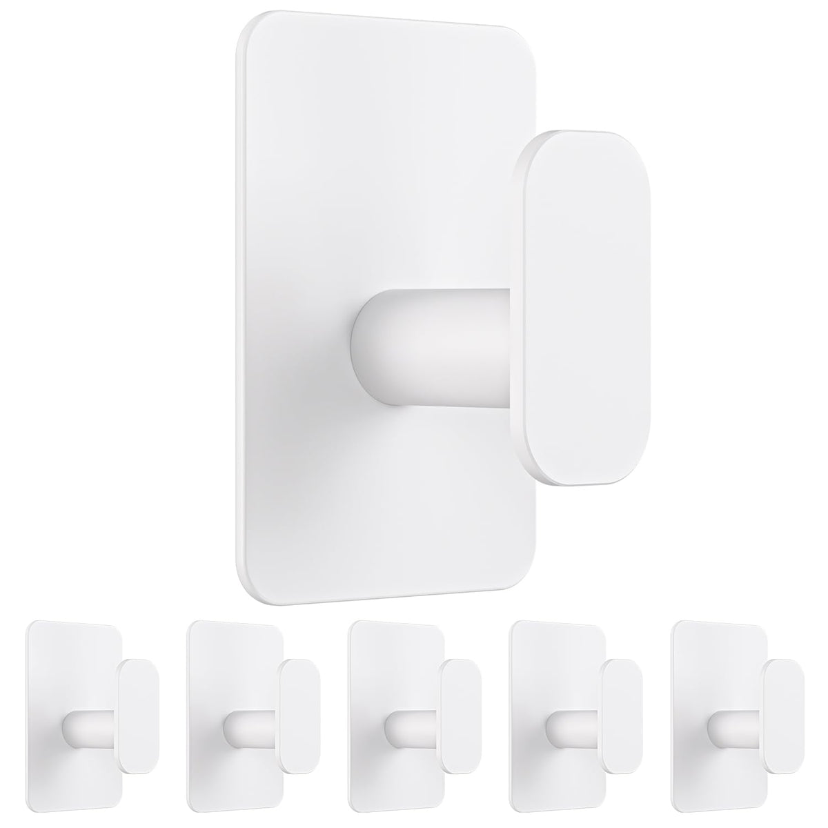 Large Heavy Duty Adhesive Wall Hooks - 26lb Max, Stainless Steel Waterproof Towel Hooks for Hanging Towel, Coat, Robe, Sticky Hooks for Use in Bathroom, Shower, Kitchen, Door(Black, 4 Pack)