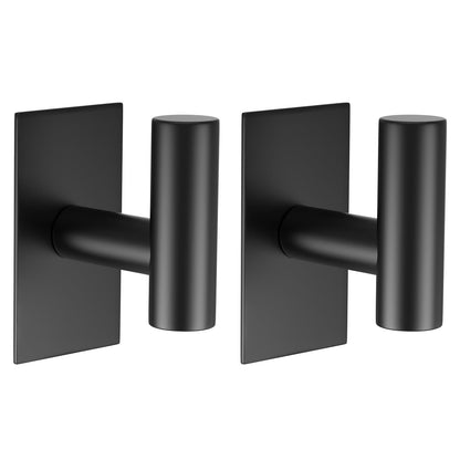 VAEHOLD Wall Towel Hooks, Heavy Duty Sticky Holder Waterproof Towel Hooks for Hanging Coat, Clothes, Closet Hook Wall Mount for Kitchen (Chrome, 2 Pack)