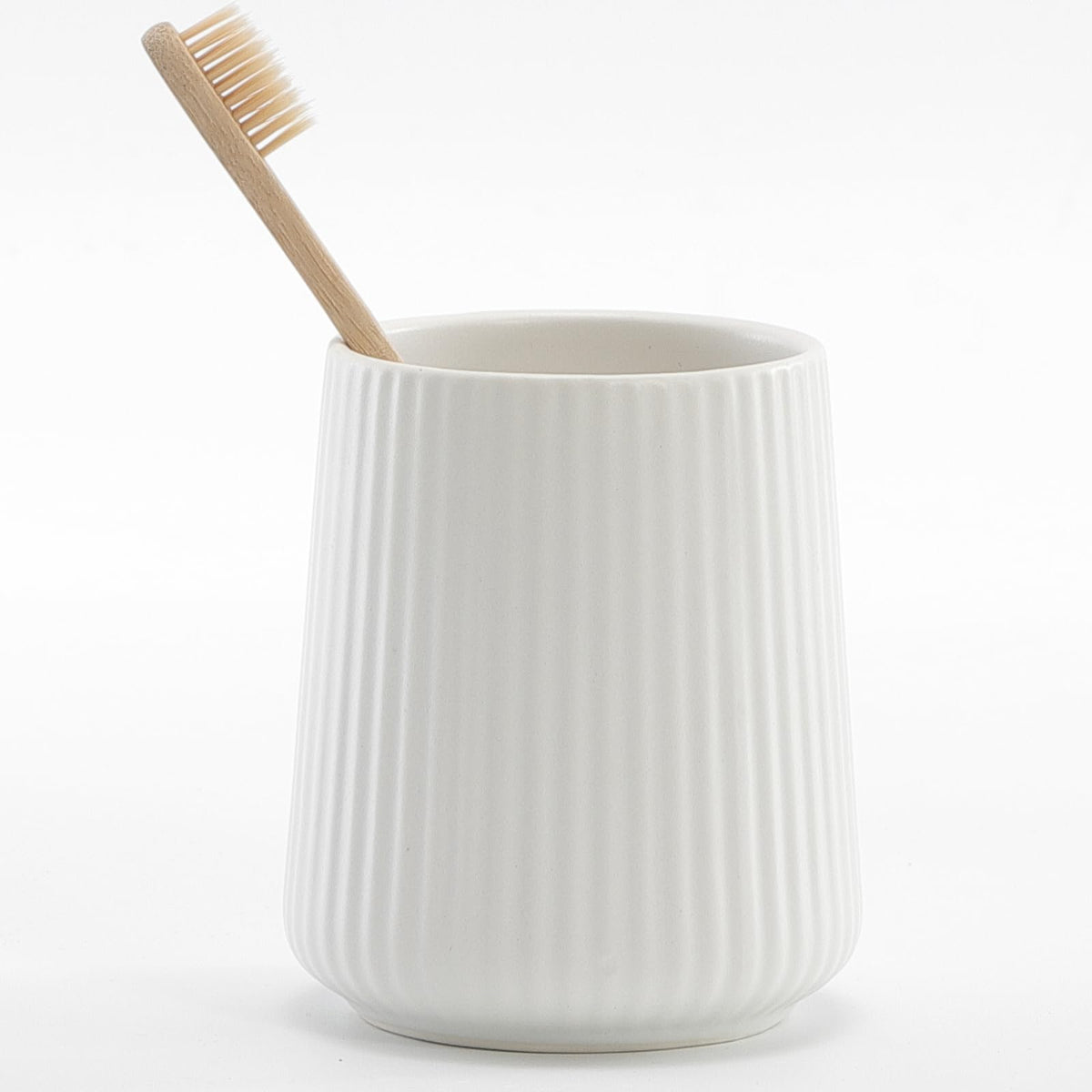 Ceramic Honeycomb Toothbrush Holders for Bathrooms - White Toothbrush Holders, Reusable Toothbrush Cups, Bathroom Tumbler Cups, Mouthwash Cups, Bathroom Counter Organizer