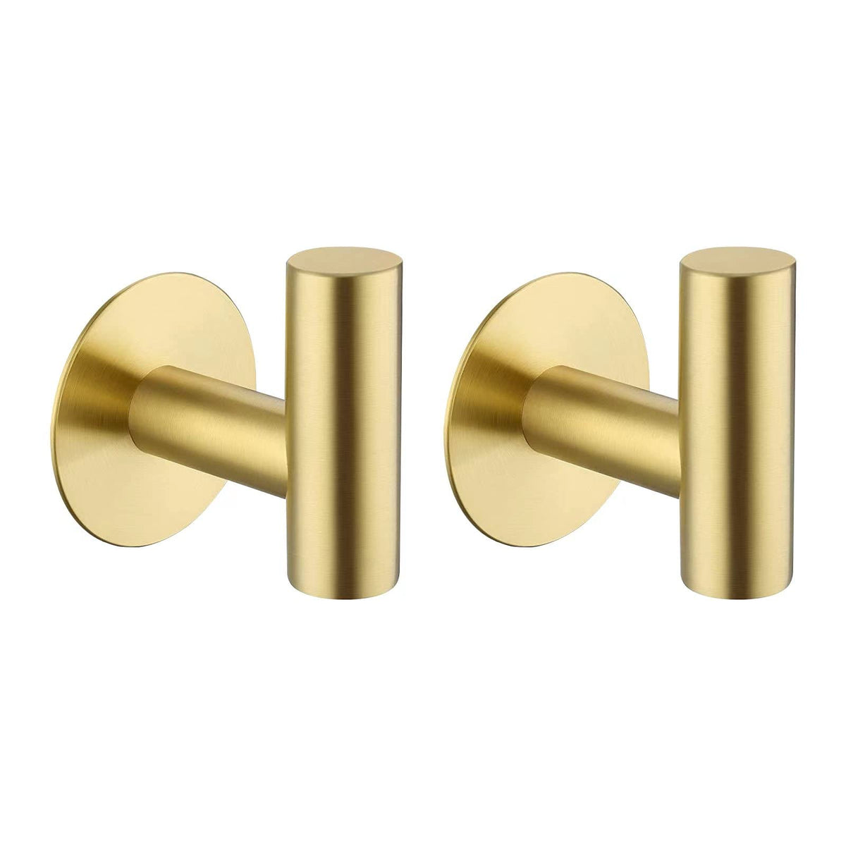 Bntuk Adhesive Hooks Heavy Duty Wall Hooks Stainless Steel Waterproof Shower Hooks, Adhesive Holders Coat Hooks for Hanging, Wall Mounted Towel Hooks for Bathroom Kitchen - 2 Pack