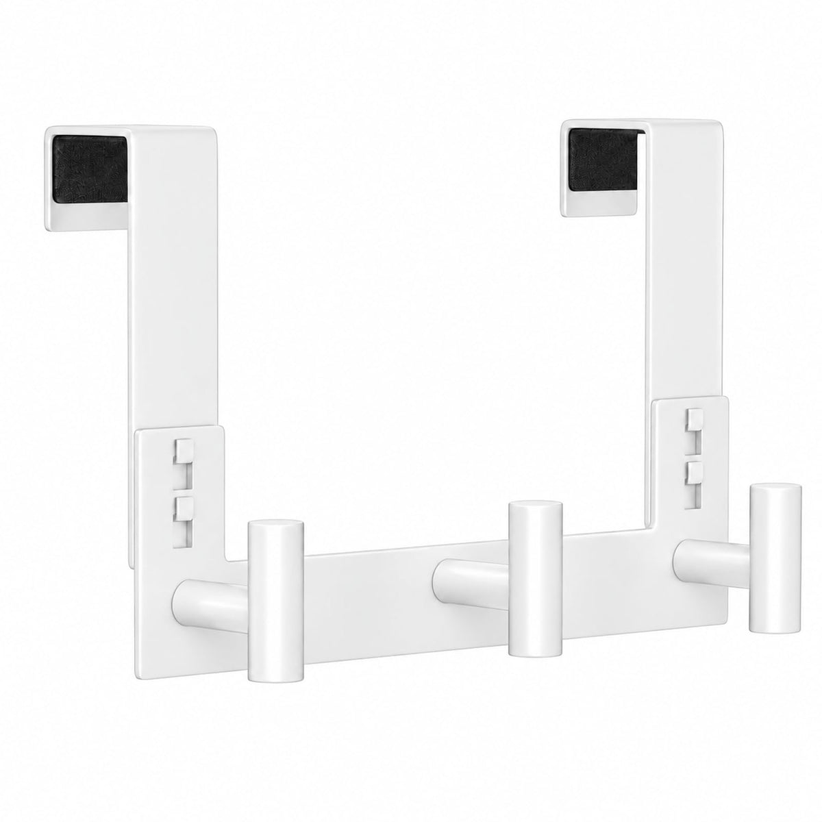 Stainless Steel Over The Door Hooks Heavy Duty, Bathroom Towel Holder Door Mount Coat Rack Towel Rack for Bedroom, Doors Hangers Towel Hooks for Bathroom Dorm Essentials (Black, 2 Pack)