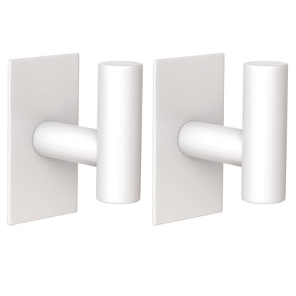 VAEHOLD Wall Towel Hooks, Heavy Duty Sticky Holder Waterproof Towel Hooks for Hanging Coat, Clothes, Closet Hook Wall Mount for Kitchen (Chrome, 2 Pack)