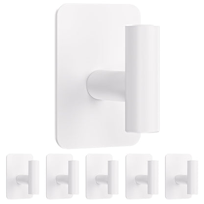 Large Heavy Duty Adhesive Wall Hooks - 26lb Max, Stainless Steel Waterproof Towel Hooks for Hanging Towel, Coat, Robe, Sticky Hooks for Use in Bathroom, Shower, Kitchen, Door(Black, 4 Pack)