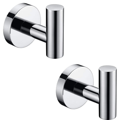 Nolimas Bathroom Towel Hooks SUS 304 Stainless Steel Coat Hook Round Clothes Towel Coat Robe Hook Cabinet Closet Door Sponges Holder for Bath Kitchen Garage Hotel,Wall Mounted,Brushed Gold,2Pack