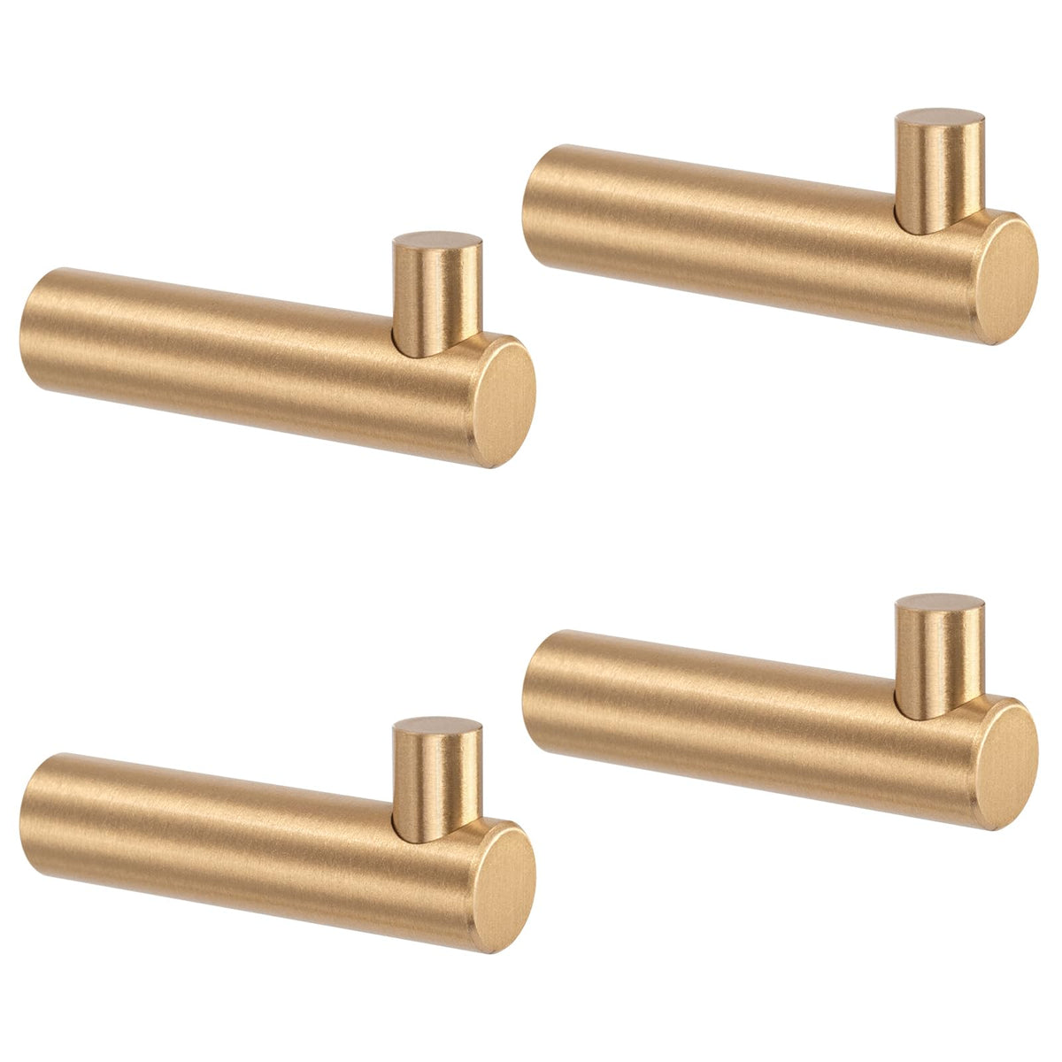 YANGQIHOME Suction Cup Hooks for Shower, No Drill Towel Hooks for Bathrooms, Removable Hooks for Glass, Mirror & Tile, Stainless Steel Shower Hooks for Inside Shower, 2 Pack, Gold