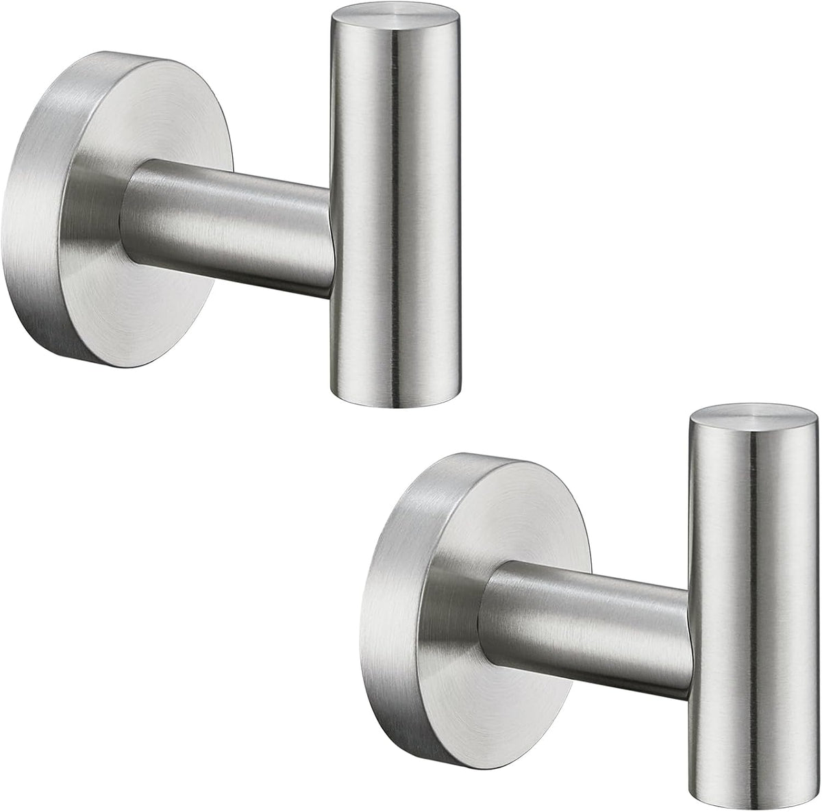 APLusee Brushed Nickel Bathroom Towel Hooks, 2 Pack, 304 Stainless Steel