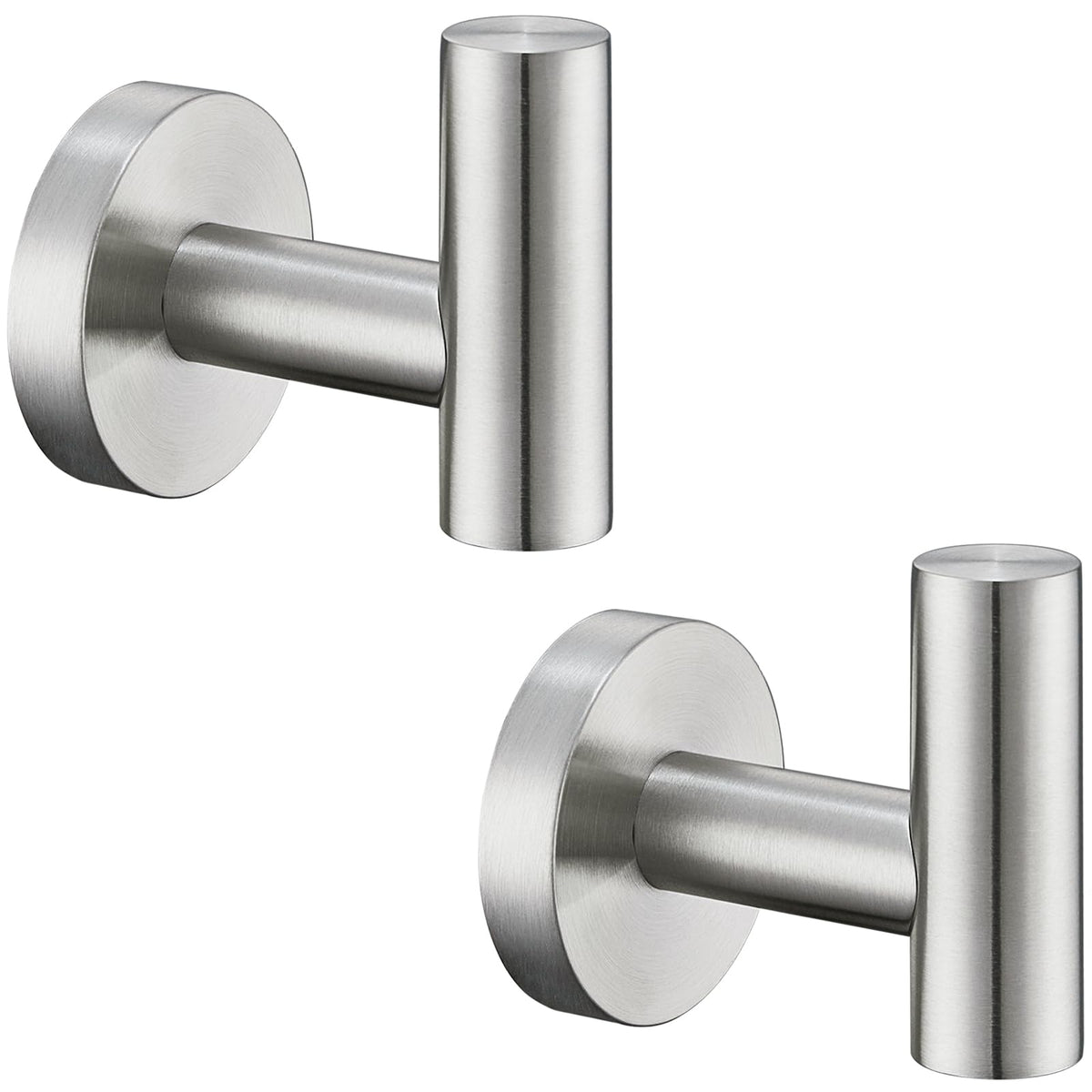 APLusee Brushed Nickel Bathroom Towel Hooks, 2 Pack, 304 Stainless Steel
