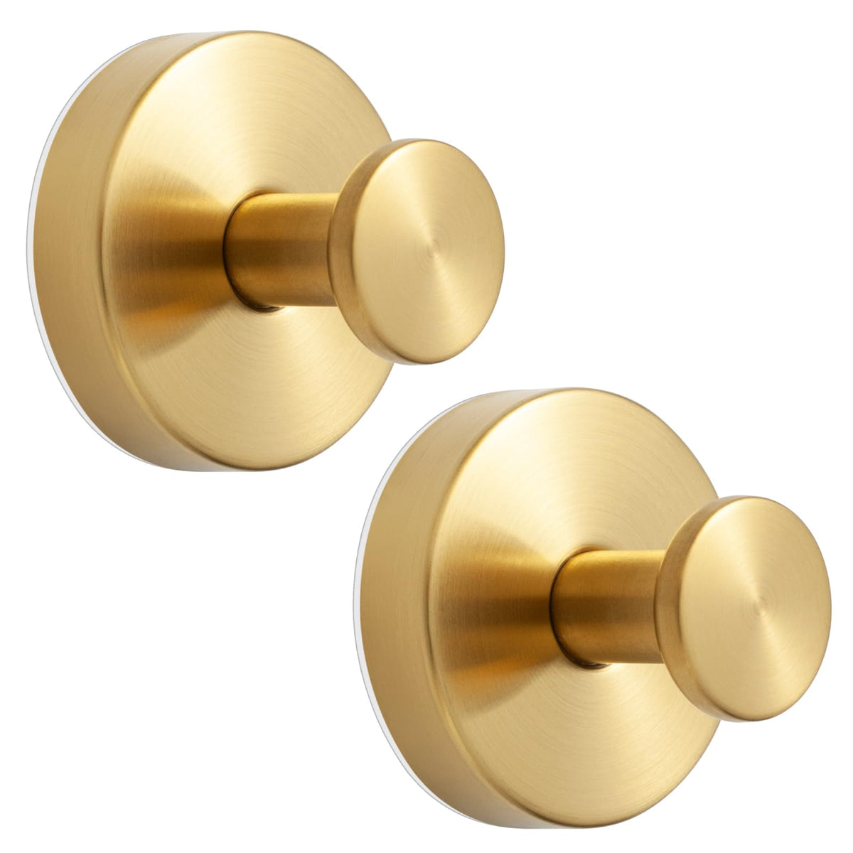 YANGQIHOME Suction Cup Hooks for Shower, No Drill Towel Hooks for Bathrooms, Removable Hooks for Glass, Mirror & Tile, Stainless Steel Shower Hooks for Inside Shower, 2 Pack, Gold