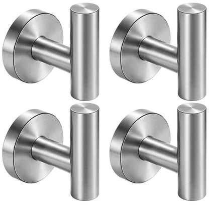 Nolimas Bathroom Towel Hooks SUS 304 Stainless Steel Coat Hook Round Clothes Towel Coat Robe Hook Cabinet Closet Door Sponges Holder for Bath Kitchen Garage Hotel,Wall Mounted,Brushed Gold,2Pack