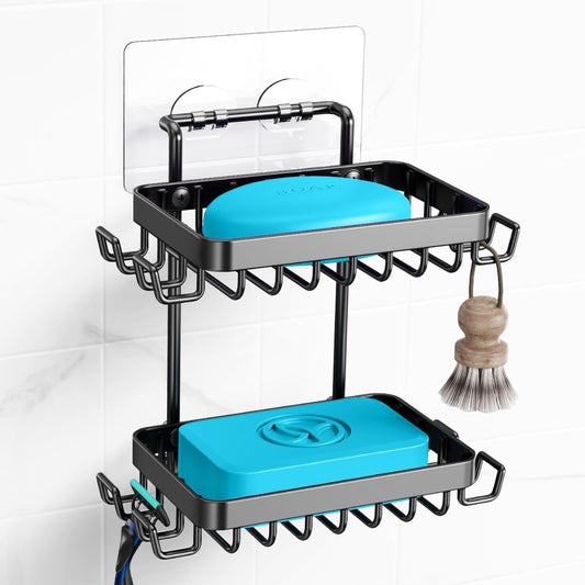 Nieifi Bar Soap Holder, Adhesive Soap Dish for Bathroom Shower Wall