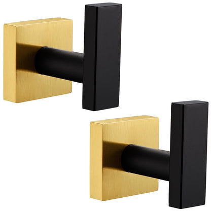 Angle Simple Towel Hooks for Bathroom, Polished Chrome, 2 Pack