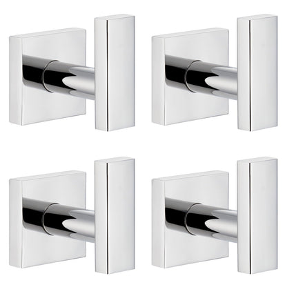 Angle Simple Towel Hooks for Bathroom, Polished Chrome, 2 Pack
