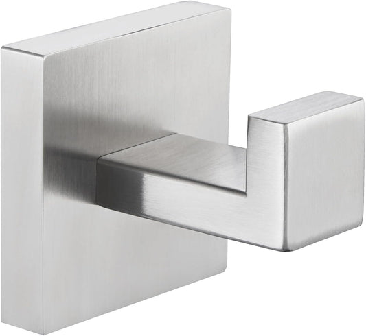 Angle Simple Bathroom Towel Hook Brushed Nickel, Square Coat Robe Hook