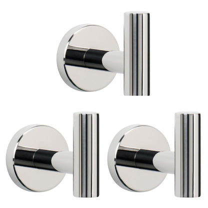 NearMoon Bath Towel Hooks- SUS 304 Stainless Steel Robe Hook Holder, Heavy Duty Coat Hook for Bathroom Livingroom Hotel Kitchen Garage, Wall Mounted (Matte Black, 4 Pack)