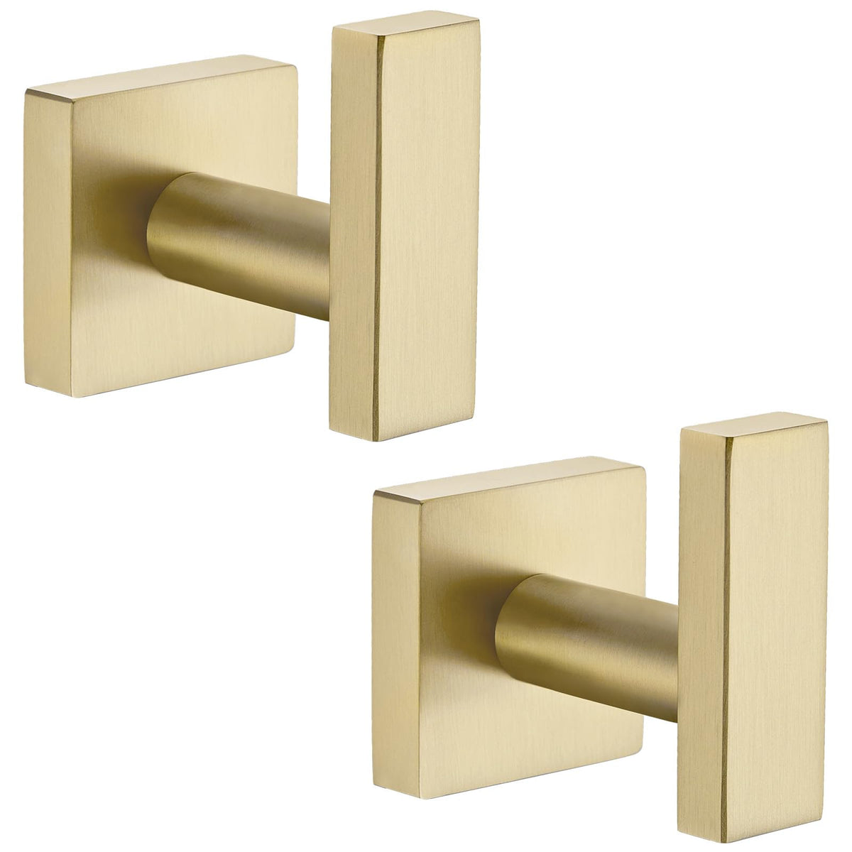 Angle Simple Towel Hooks for Bathroom, Polished Chrome, 2 Pack