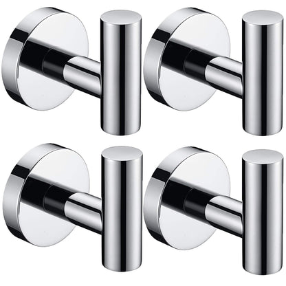 Nolimas Bathroom Towel Hooks SUS 304 Stainless Steel Coat Hook Round Clothes Towel Coat Robe Hook Cabinet Closet Door Sponges Holder for Bath Kitchen Garage Hotel,Wall Mounted,Brushed Gold,2Pack