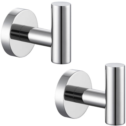 APLusee Brushed Nickel Bathroom Towel Hooks, 2 Pack, 304 Stainless Steel