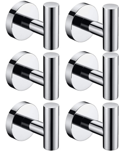 Nolimas Bathroom Towel Hooks SUS 304 Stainless Steel Coat Hook Round Clothes Towel Coat Robe Hook Cabinet Closet Door Sponges Holder for Bath Kitchen Garage Hotel,Wall Mounted,Brushed Gold,2Pack