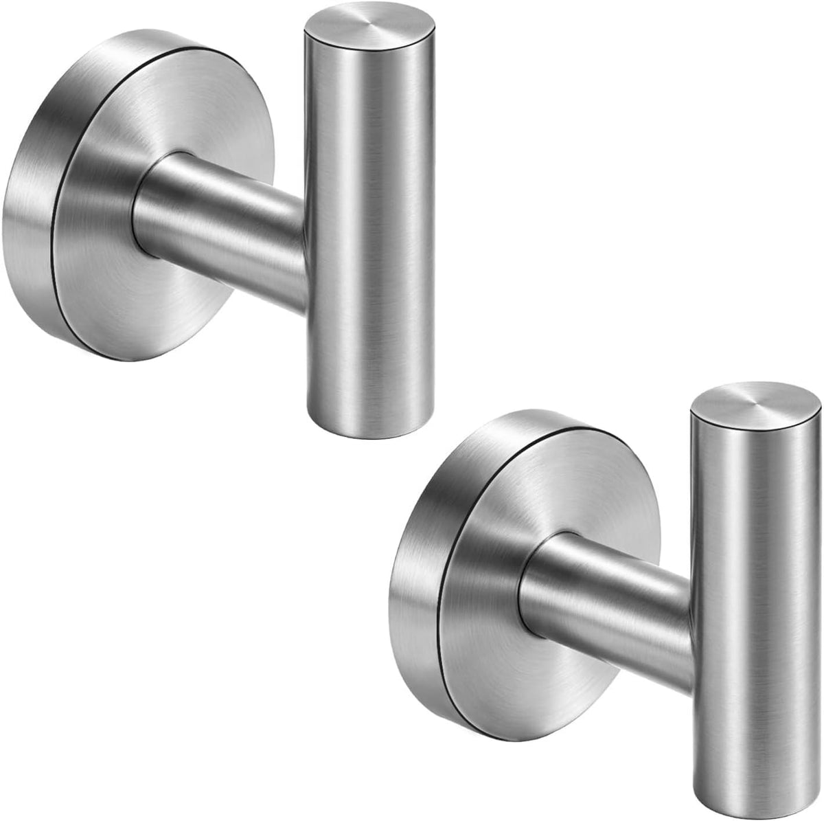 Nolimas Bathroom Towel Hooks SUS 304 Stainless Steel Coat Hook Round Clothes Towel Coat Robe Hook Cabinet Closet Door Sponges Holder for Bath Kitchen Garage Hotel,Wall Mounted,Brushed Gold,2Pack