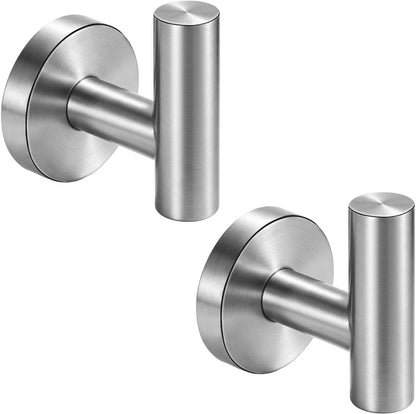 Nolimas Bathroom Towel Hooks SUS 304 Stainless Steel Coat Hook Round Clothes Towel Coat Robe Hook Cabinet Closet Door Sponges Holder for Bath Kitchen Garage Hotel,Wall Mounted,Brushed Gold,2Pack