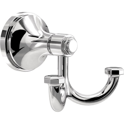 Franklin Brass Woodruff (1-Pack) Towel Hooks Satin Nickel Double Bathroom J Hooks Wall Mounted for Robes & Towels Hand Towel Hook Holder Kitchen, Bathroom Accessories WDRF35-SN