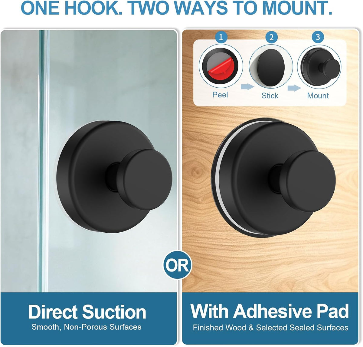 Vacuum Suction Cup Hooks for Shower, Shower Hooks for Inside Shower