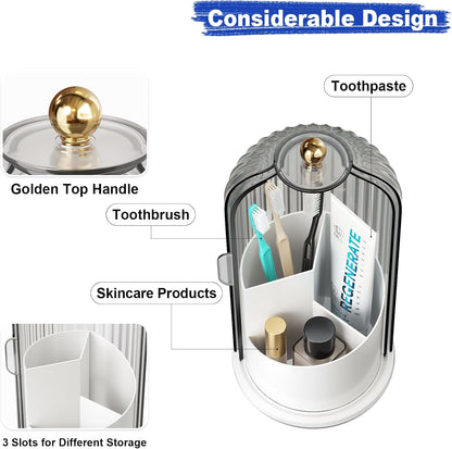 Dustproof Toothbrush Holders with Cover for Bathrooms, Tooth Brush Holder