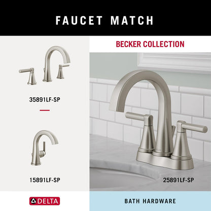 Delta Faucet Becker (1-Pack) Towel/Robe Hook for Bathroom, SpotShield Brushed Nickel, Wall Mounted BCK35-DN