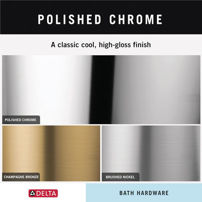 Delta Single Towel Hook for Bathroom or Kitchen| Polished Chrome | Windemere Accessories