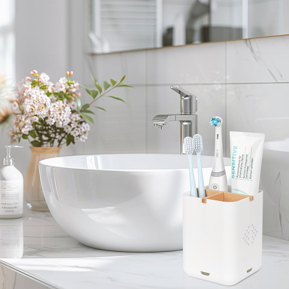 Toothbrush Holders for Bathrooms, Electric Toothbrush Holder, White